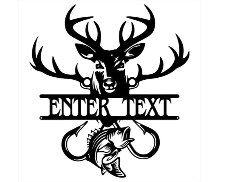Deer and Fish Metal Wall Art, Wildlife Metal Art for Decoration