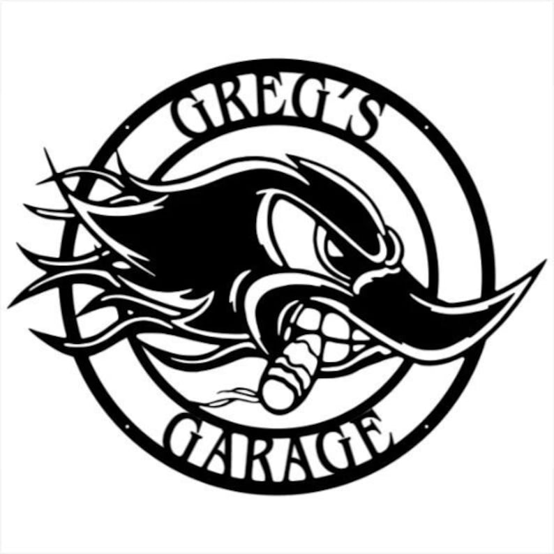Road Runner Garage Metal Sign, Metal Bird Wall Art for Outdoor Decor