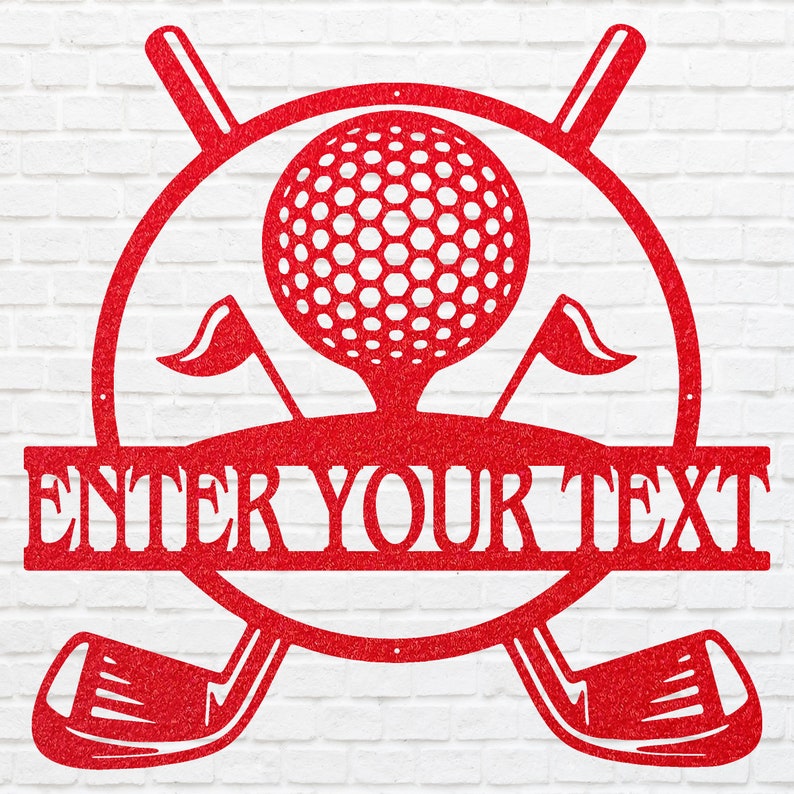 Custom Golf Metal Art, Metal Golf Sign for Sports Lover