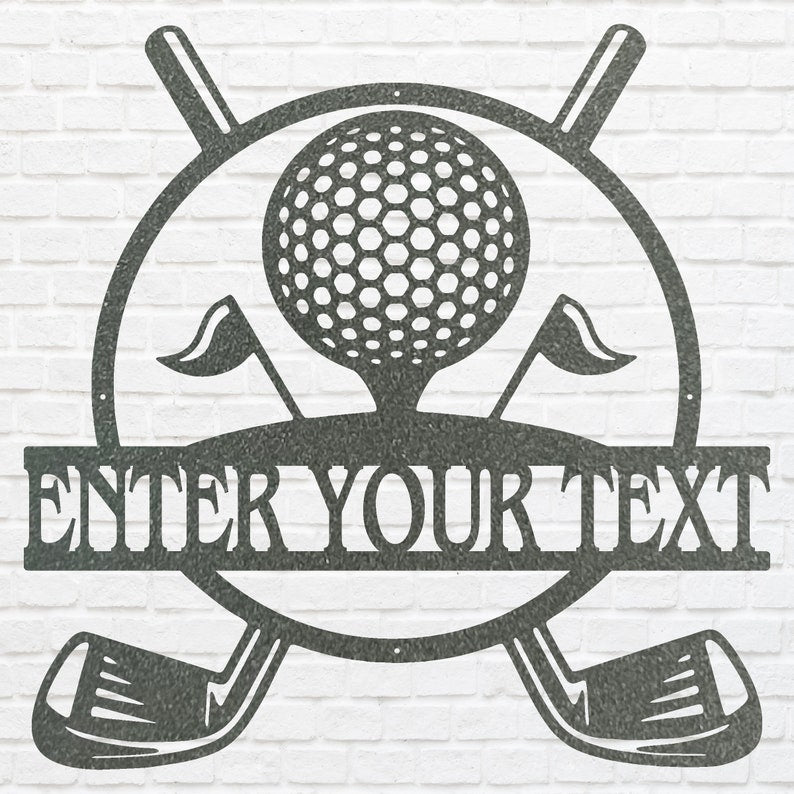 Custom Golf Metal Art, Metal Golf Sign for Sports Lover