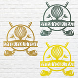 Custom Golf Metal Art, Metal Golf Sign for Sports Lover