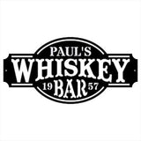 Whiskey Bar Sign, Laser Cut Drinks Bar Metal Wall Art