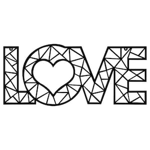 Love Metal Wall Decor, Love Heart Metal Wall Decor Interior