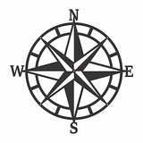 Nautical Compass Home Office Decor, Geometric Compass Sign