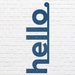 Hello Metal Sign for Home Decor, Front Door Sign