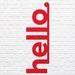 Hello Metal Sign for Home Decor, Front Door Sign