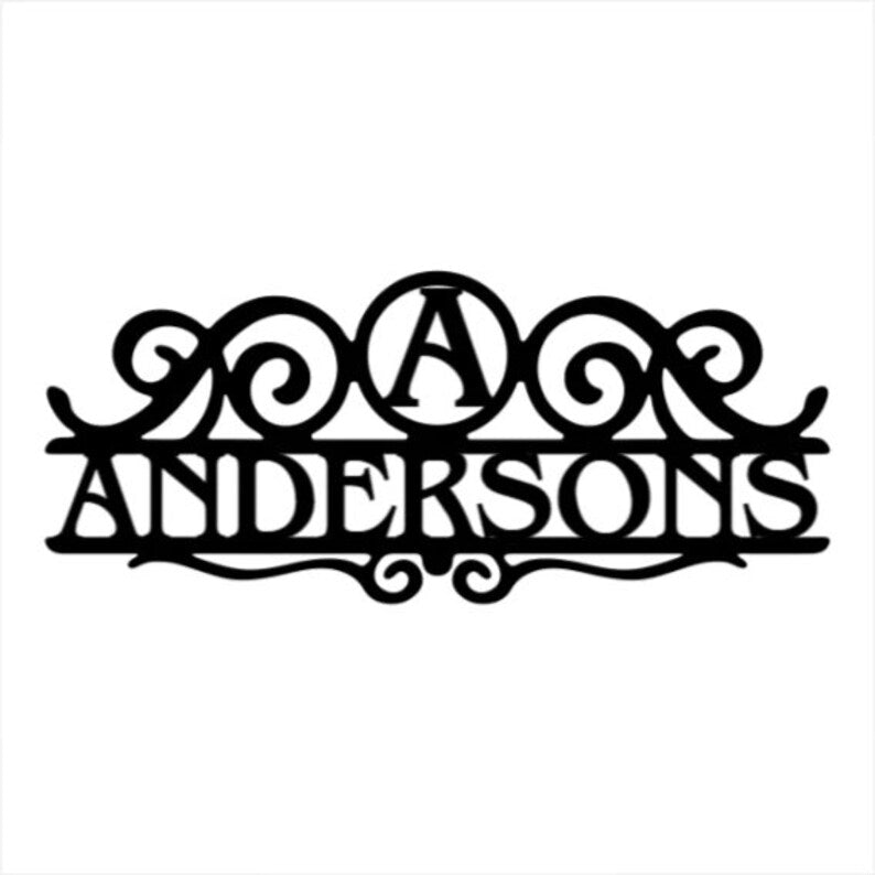 Custom Family Name Sign Metal Wall Art, Housewarming Gift