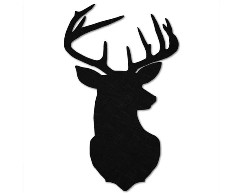 Metal Deer Wall Art, Deer With Horns Facing Right Metal Sign