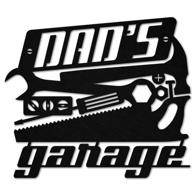 Personalized Metal Garage Signs, Dad's Garage Wall Decor