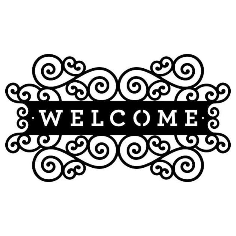 Metal Welcome Sign for Outdoor Decor, Decorative Front Door Sign