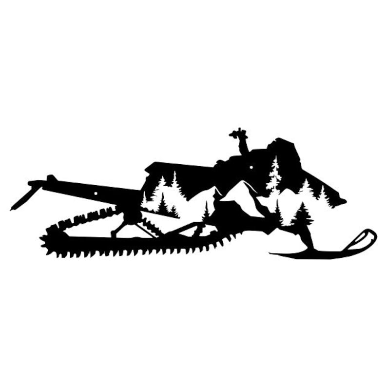 Sled Mountain Metal Wall Art, Laser Cut Nature Wall Decor