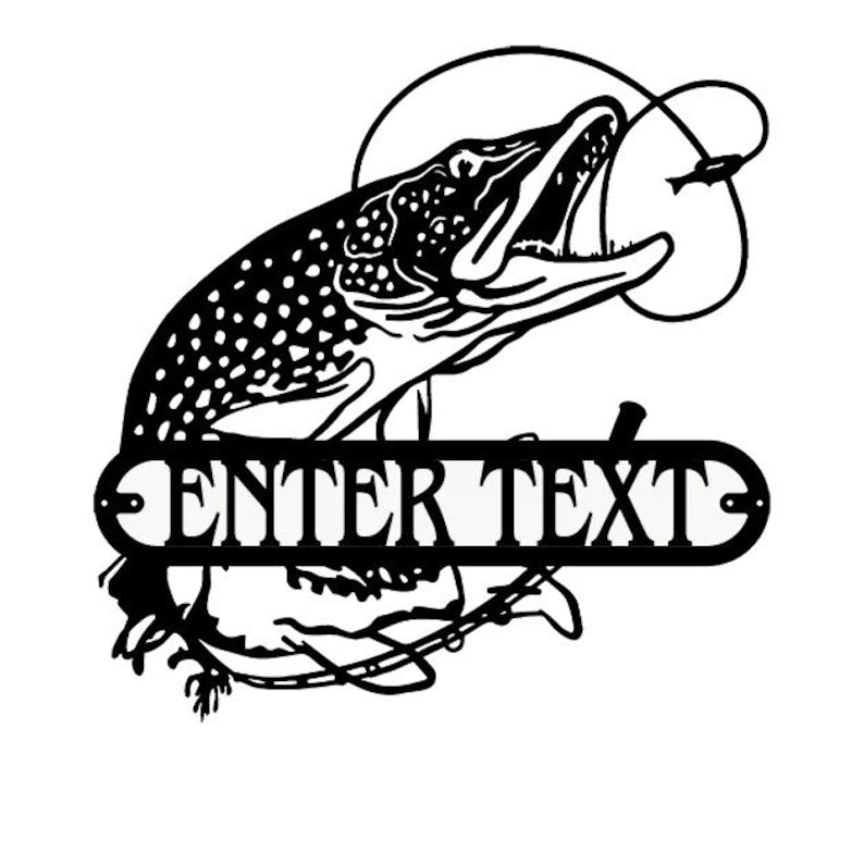 Personalized Metal Fish Wall Art, Fishing Wall Decor