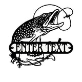 Personalized Metal Fish Wall Art, Fishing Wall Decor