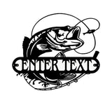 Personalized Metal Fish Wall Art, Fishing Wall Decor