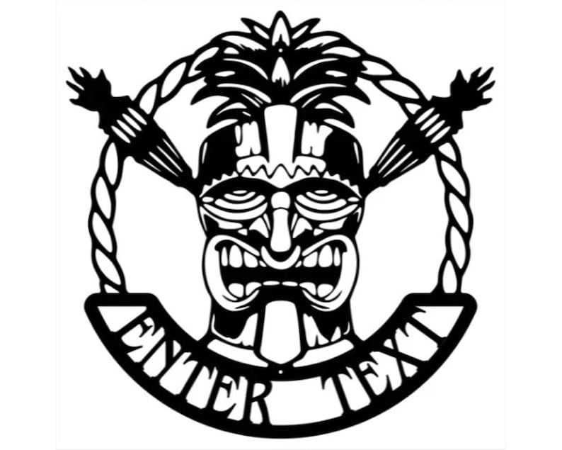 Personalized Tiki Bar Outdoor Metal Art