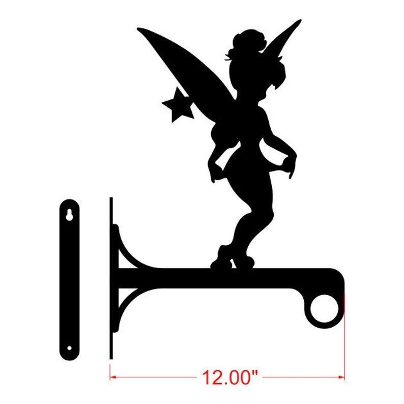 Fairy Metal Wall Decor, Above Bed Metal Wall Sign