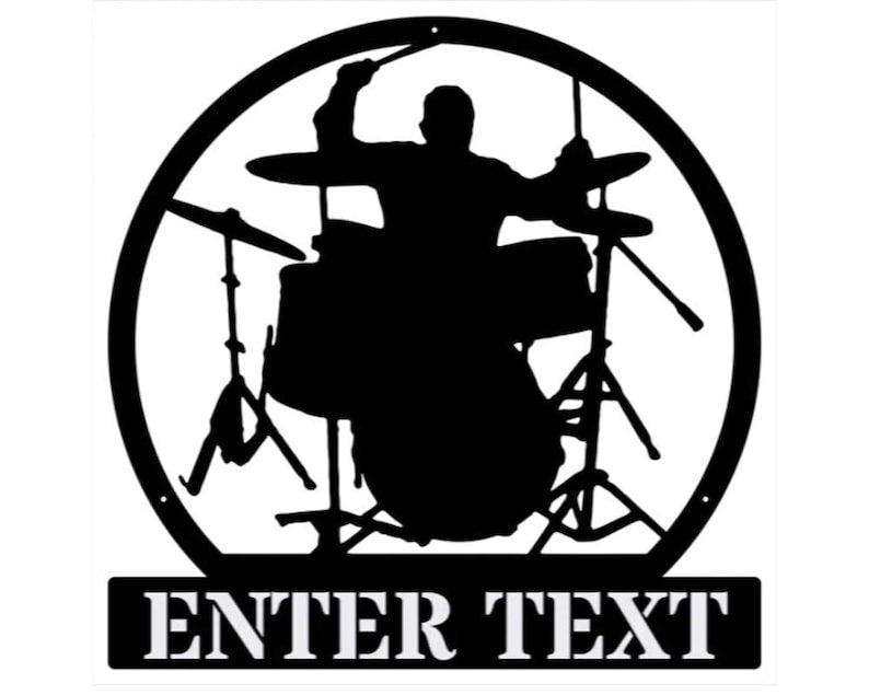 Drummer Male Metal Wall Art, Custom Musical Wall Art