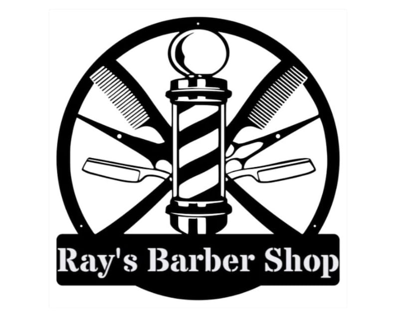 Custom Barber Shop Sign Metal Wall Art, Hair Salon Wall Art