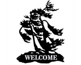 Pine Tree Welcome Sign, Welcome Metal Sign Housewarming Gift