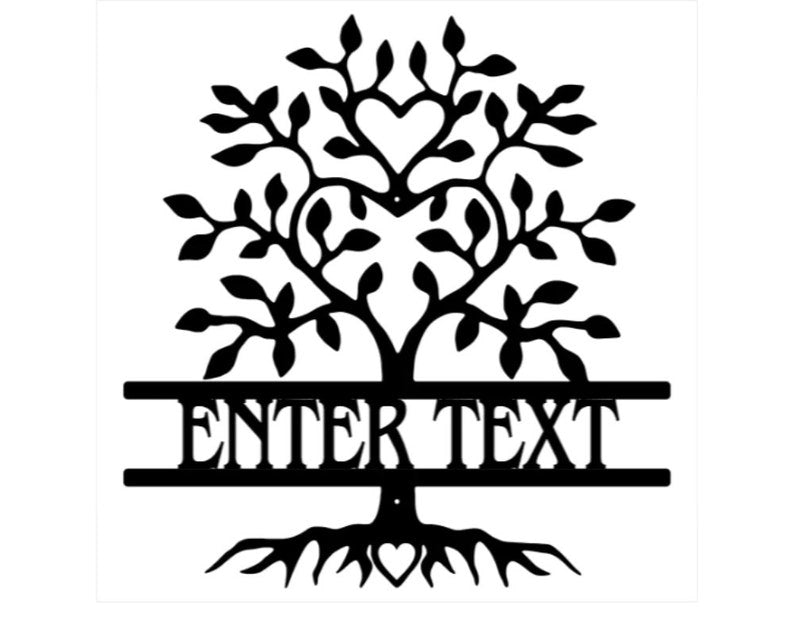 Metal Heart Sign Wall Art, Decorative Family Name Metal Art for Walls