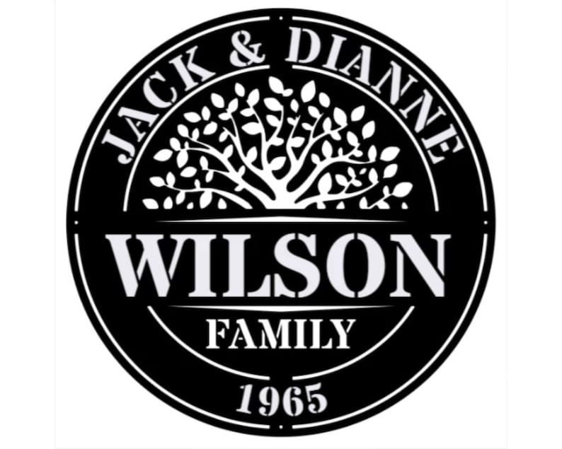 Tree of Life Family Sign Decor, Custom Metal Laser Cut Signs