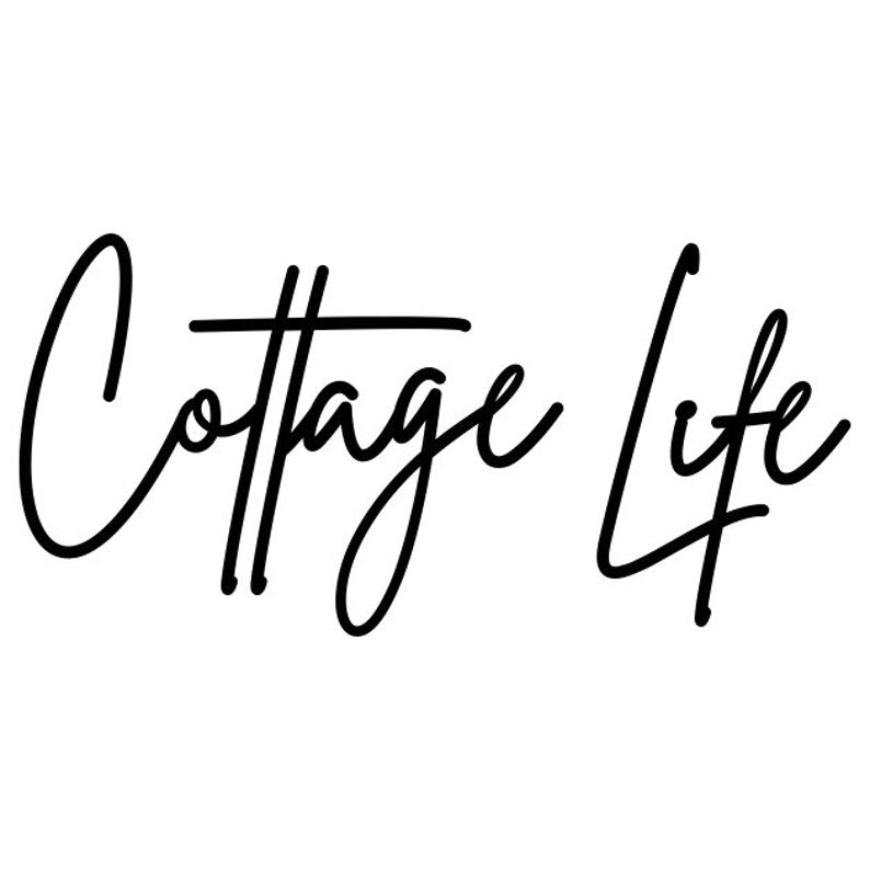 Cottage Life Metal Wall Sign, Laser Cut Metal Wall Letters
