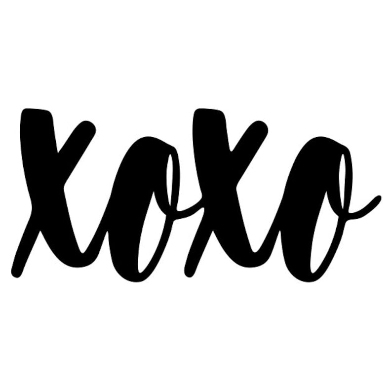 Xoxo Sign Metal Wall Art, Laser Cut Metal Word Art, Xoxo Wall Decor