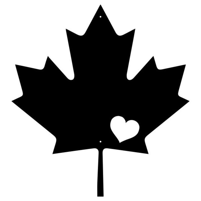 Canada Maple Leaf Heart Design Wall Art For Valentines Day Gift