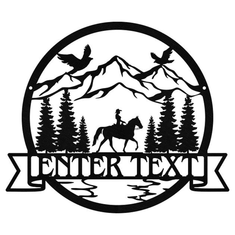 Personalized Deer Triangle Wall Art, Outdoor Metal Tree Sign