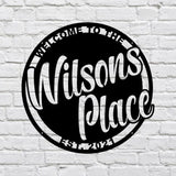 Farmhouse Custom Metal Sign, Trendy Place Metal Sign