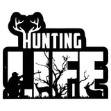 Hunting Life Metal Wall Art, Animal Metal Sign for Decoration