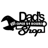 Personalized Dad's Garage Sign, Custom Garage Metal Sign, Housewarming Plaque Decor, Workshop Man Cave, Metal Bar Sign