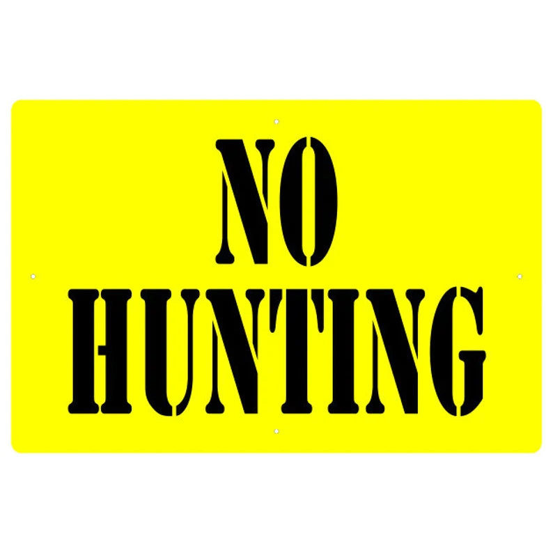 No Hunting Metal Wall Art, Outdoor Metal Hunting Sign, Metal Yard Art Hunting Decor, Farm Sign Metal Wall Decor, Metal Porch Sign