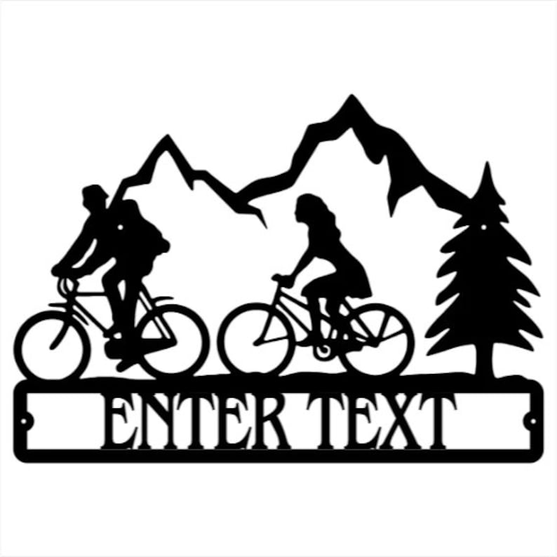 Personalized Bicycle Couple Wall Art, Gift For Modern Wall Decor