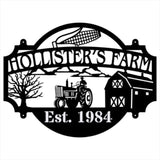 Metal Farm Signs, Hollister's Farm Metal Wall Art Decor