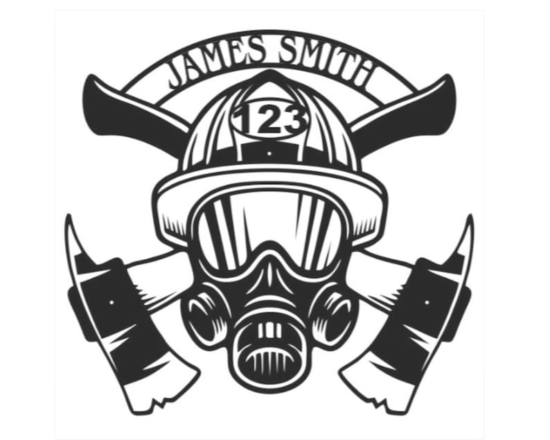 Firefighter Metal Wall Art, Custom Metal Name Sign