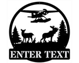Wilderness Metal Wall Art, Deer Metal Sign Forest Wall Art