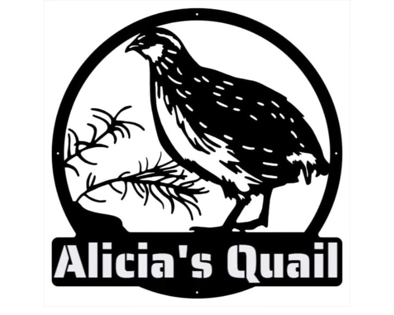 Quail Metal Wall Art, Personalized Bird Wall Art Home Decor