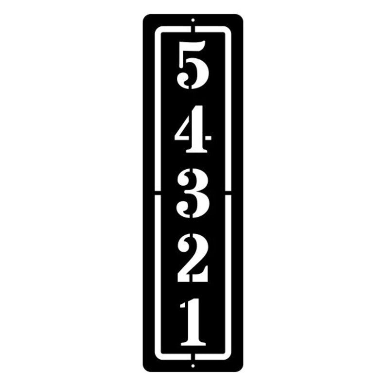 Vertical Address Sign, Metal Address Sign, Housewarming Gift
