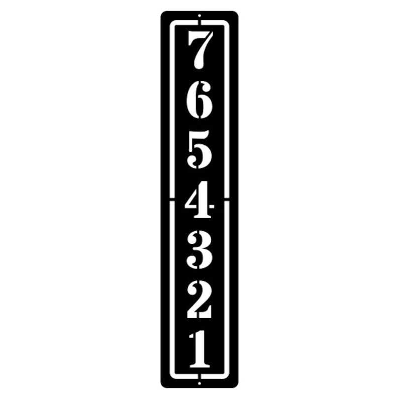 Vertical Address Sign, Metal Address Sign, Housewarming Gift