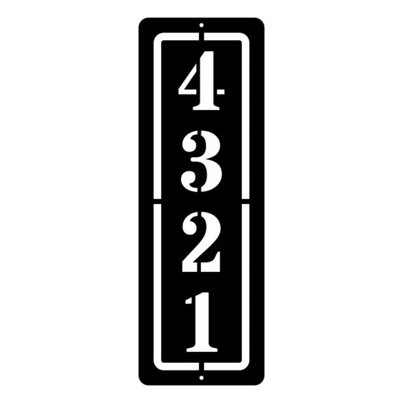 Vertical Address Sign, Metal Address Sign, Housewarming Gift