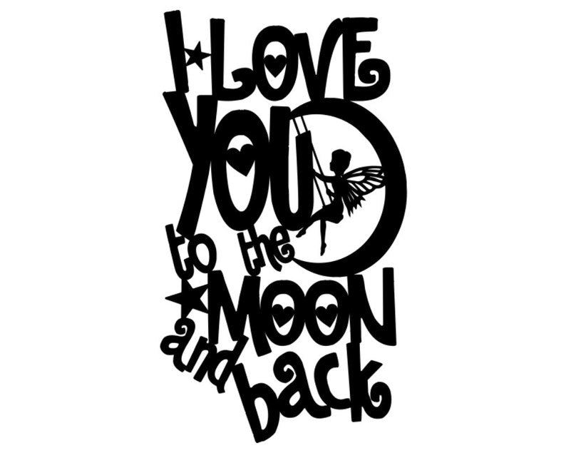 I Love You To The Moon And Back Metal Wall Sign, Housewarming Gift
