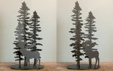 Moose Tree Metal Wall Art for Nature Lovers, Moose Outdoor Decor