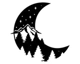 Moon Metal Wall Art, Tree and Moon Themed Metal Wall Decor, Housewarming Gift, Bedroom/Living Room Decoration, Moon Sign, Boho Decor