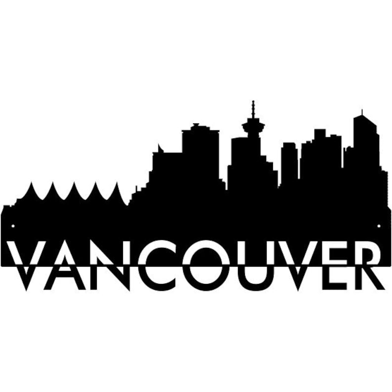 Vancouver Skyline Metal Wall Art, Canada City Wall Art