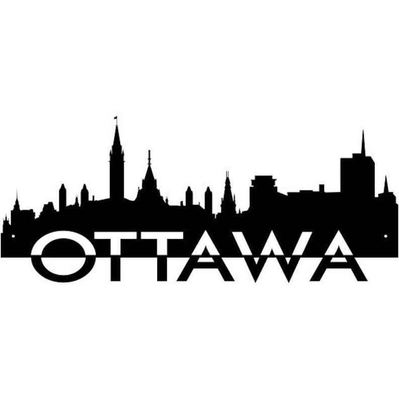 Ottawa Skyline Metal Wall Art, Canada City Wall Art