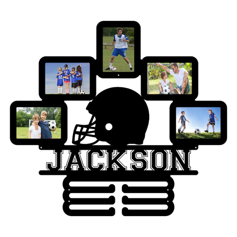 Personalized Memory Medal Hanger, Metal Photo Frame