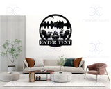 Personalized Metal Fire Pit Sign, Outdoor Chairs Metal Sign