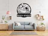 Honey Bee Wall Art Front Door Sign, Flower Sign Bee Wall Decor