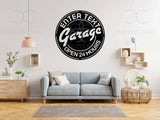 Metal Garage Sign, Custom Metal Garage Outdoor Decor